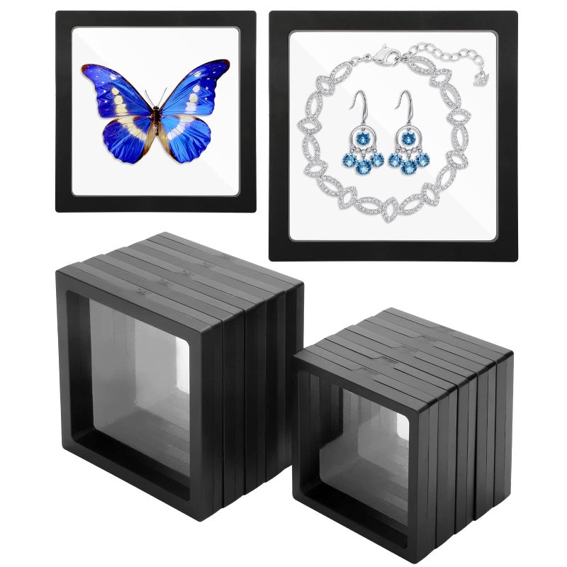 Linkstyle 3D Floating Frame Display Stand Transparent PE Floating Display Case Jewelry Storage Box Suspension Frame