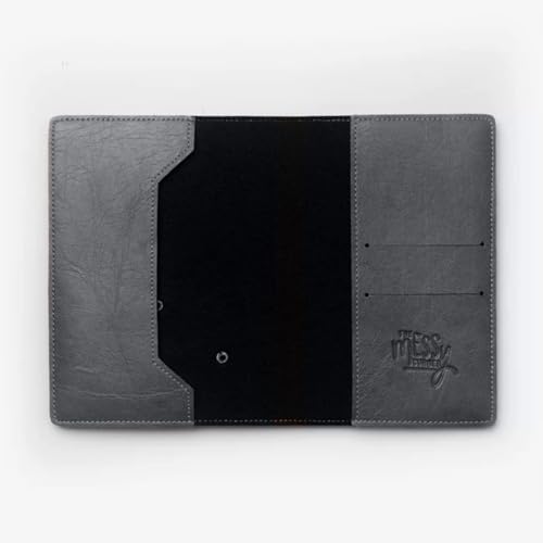 The Messy Corner Vegan Leather Passport Cover for Women | Ultra Violet WANDERLUST Leather Passport Case Travel Accessories for Women (Grey) - Image 2