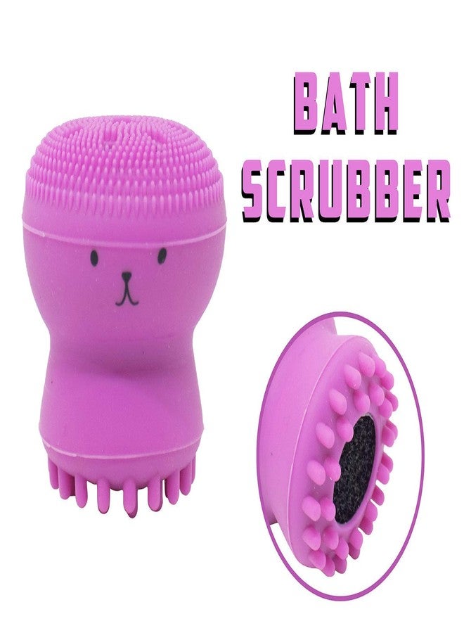 Ekan Silicon Scrubber For Girls And Women Set of 2Pcs Multicolor - Image 3