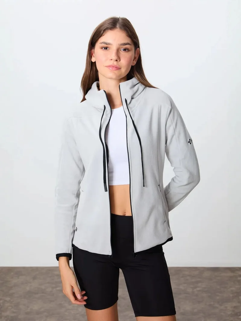 تومي لايف TOMMY Women's Plush Zip-up Hooded Sweatshirt