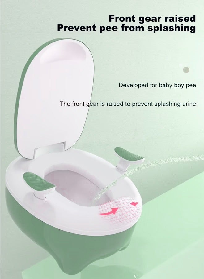 Optico Baby Potty Training Seat Potty Toilet Trainer with Handles, Toddler Kids Potty Chair with High Back Support, Portable Toilet Seat Kid Boys Girls for Indoor and Outdoor (Green) - Image 4