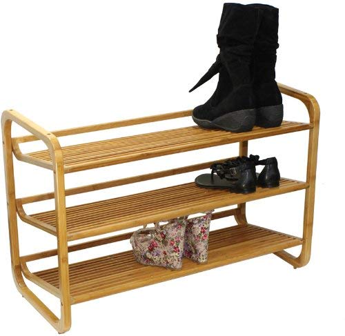 Oceanstar SR1231 3-Tier Bamboo Shoe Rack - Image 4