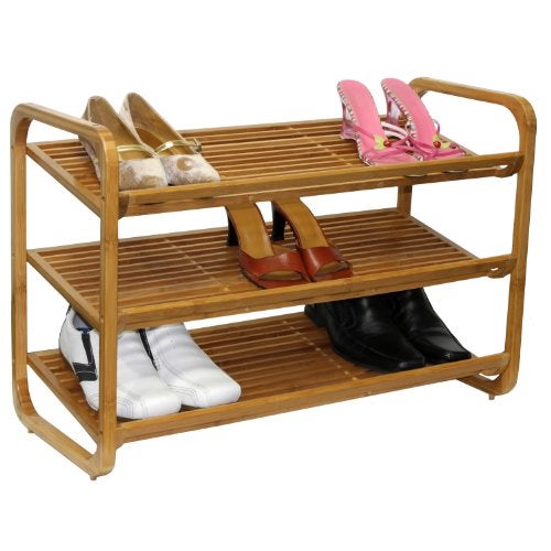 Oceanstar SR1231 3-Tier Bamboo Shoe Rack - Image 5