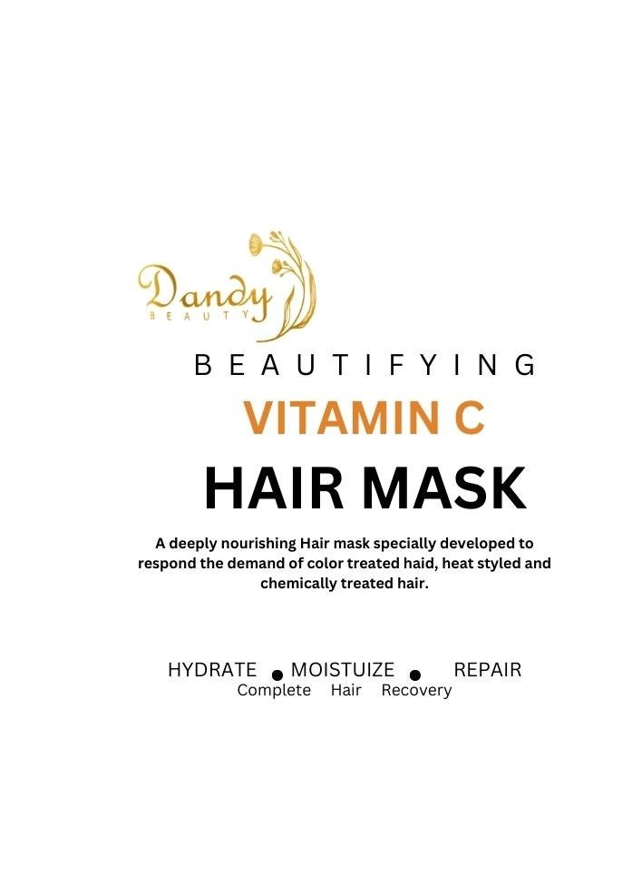 Dandy Beauty Hair Mask VITAMIN C 1000g Deep Conditioning and Repair Treatment for Smooth, Hydrated Hair, Complete hair recovery - Image 2