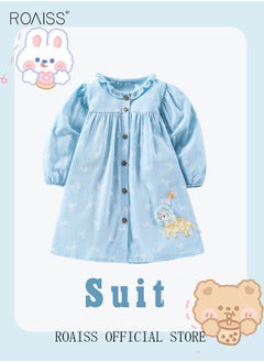 2-7 Years New Children Long Sleeve Cartoon Lions Dress Outfit Baby Girl Princess Dress Cotton Kids Clothes - pzsku/ZA78C7F6234F1F9D11724Z/45/_/1722566164/49e4f7a3-50b0-4157-8f00-3c85d637023a