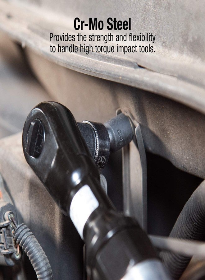 SUNEX TOOLS 3657, 3/8 Inch Drive Universal Impact Socket Set, 10-Piece, Metric, 10mm - 19mm, Cr-Mo Alloy Steel, Radius Corner Design, Dual Size Markings, Heavy Duty Storage Case, Meets ANSI Standards - Image 5