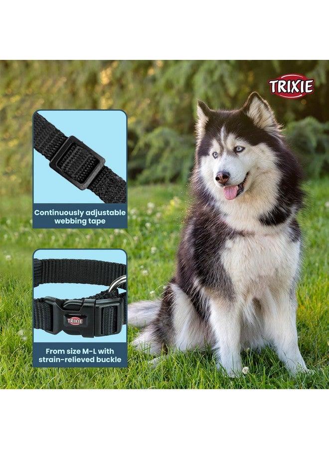 تريكسي طوق كلاسيكي، طوق كلاب من النايلون قابل للتعديل مع مشبك بلاستيكي للإغلاق، متين ومقاوم للتمزق، مفيد في التدريب الأساسي لكلبك - (40-65 سم/25 مم، L-Xl)، أسود (عبوة من 3 قطع) - Image 2
