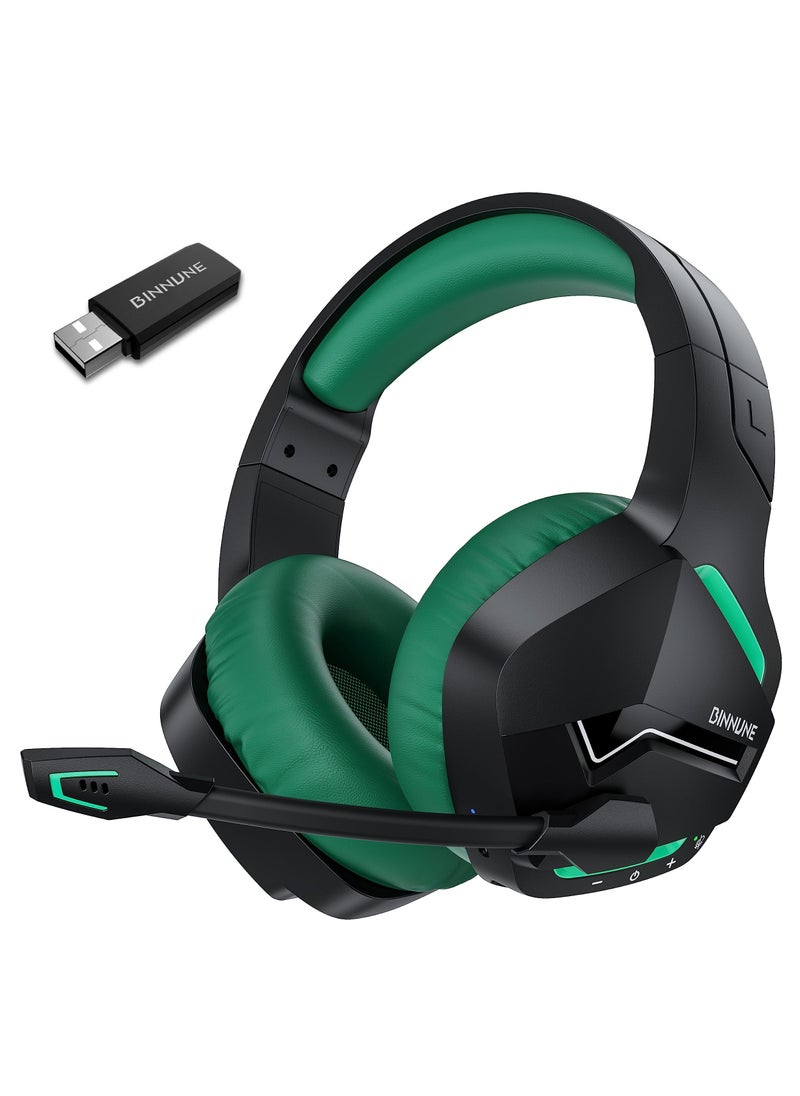 BINNUNE - BINNUNE BW01 Bluetooth 2.4GHz Wireless Gaming Headset with Microphone for PC PS5 PS4 Laptop Computer - Image 1