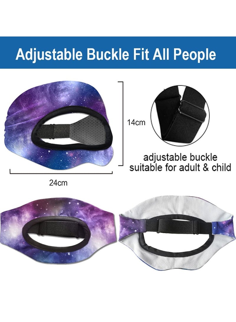 Barakah VR Eye Mask Cover VR Mask Sweat Band ,Replace Silicone Face Cover Pad Adjustable Breathable VR Sweat Band for Oculus/Mate Quest 2/Oculus Rifts 2/HTC Vive Pro 2/Oculus Go Quest  (Starry Sky 2pcs) - Image 2