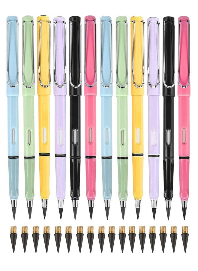 Lopenle 12 pcs Eternal Pencils Infinity Inkless Pen Unbreakable Pencils With 24PCS Replaceable Refills Technology Unlimited Writing Magic Pencil For School Office Professional Use.… - Image 1