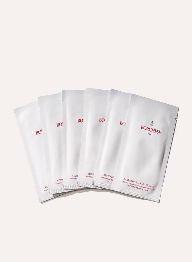 Borghese Restorative Eye Sheet Masks - Nourishing and Brightening Under Eye Treatment Masks, 6 Pairs - Image 5