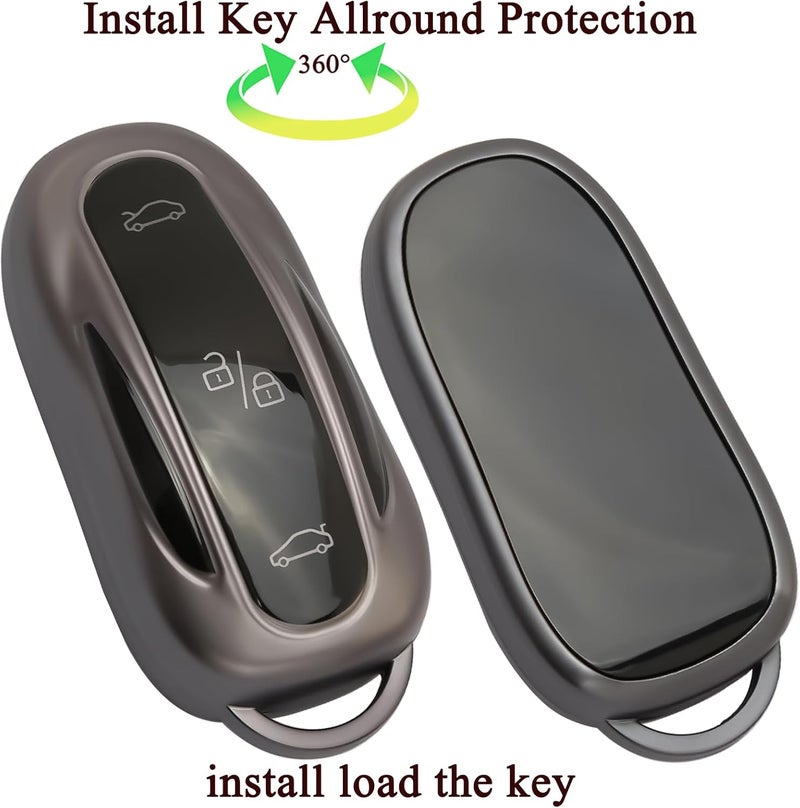 WNILIAN TPU Key Fob Cover for Tesla Model X with Keychain Protection - Image 4
