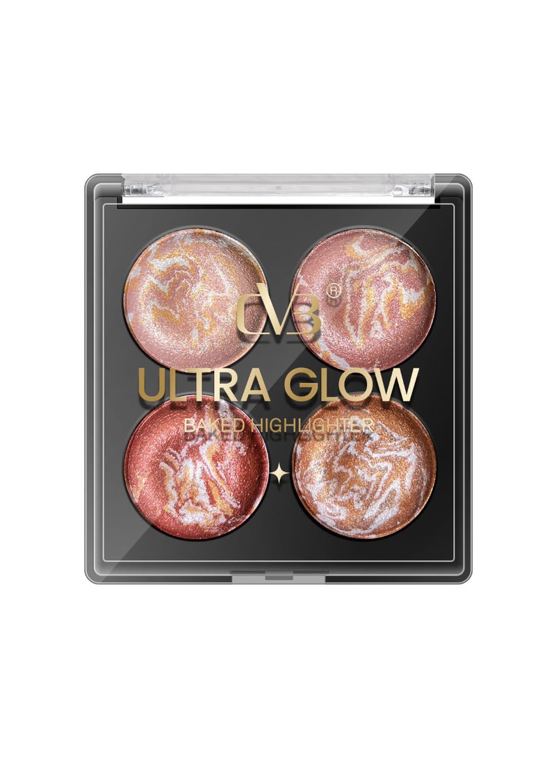 CVB C109 Ultra Glow Baked Highlighter | Radiant Shimmer Finish for Face & Body | Long-Lasting Luminous Glow - Image 1