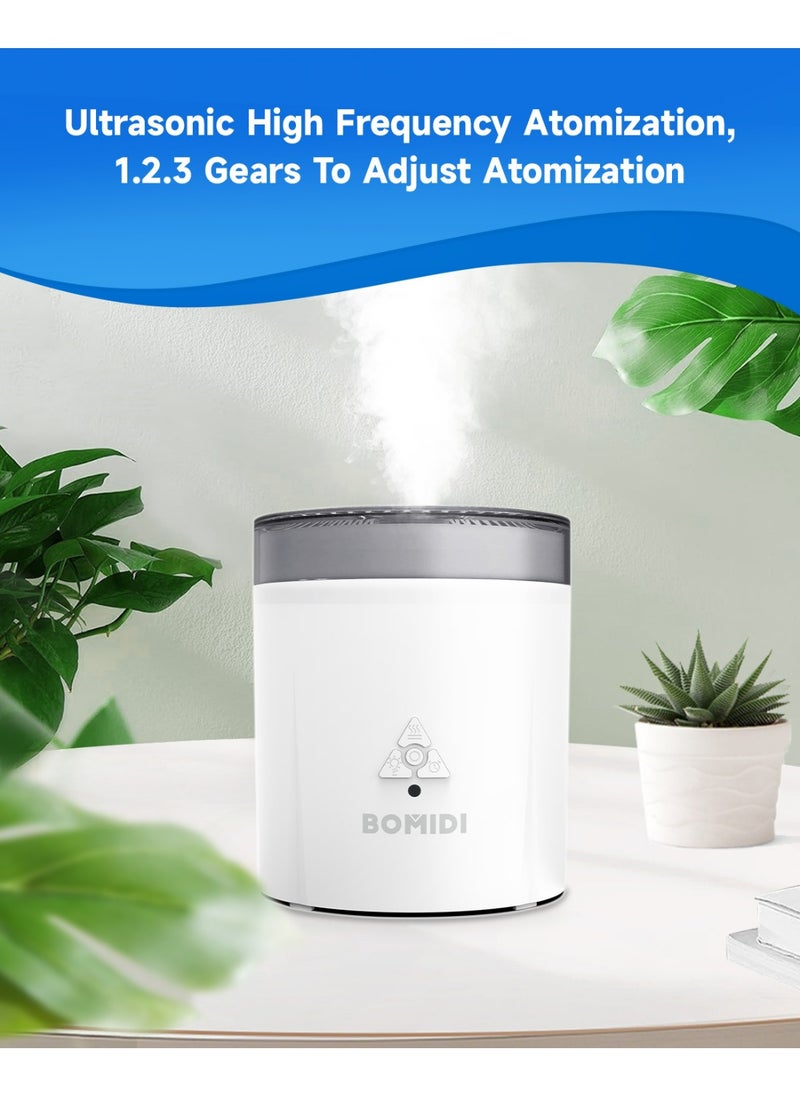 BOMIDI BOMIDI Ultrasonic Humidifier with Aromatherapy & UV Disinfection – 3-Speed Adjustment, 7-Color Light, Remote & Mechanical Control, Auto Shut-Off, Top Fill, Desktop & Bucket Mode - BMD - UH06  - Image 2
