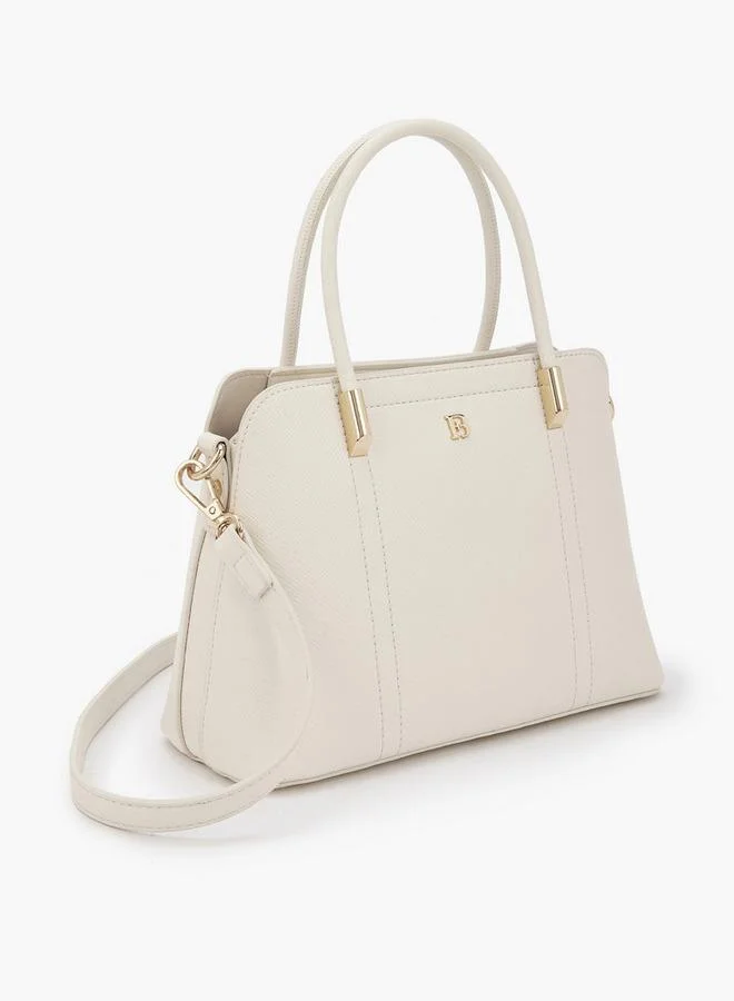 Flora Bella By Shoexpress CREAM Flora Bella Logo Accent Tote Bag with Detachable Strap for Women | Best Price UAE