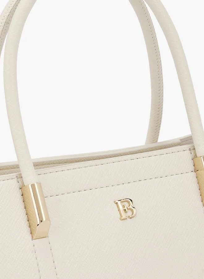 Flora Bella By Shoexpress CREAM Flora Bella Logo Accent Tote Bag with Detachable Strap for Women | Best Price UAE