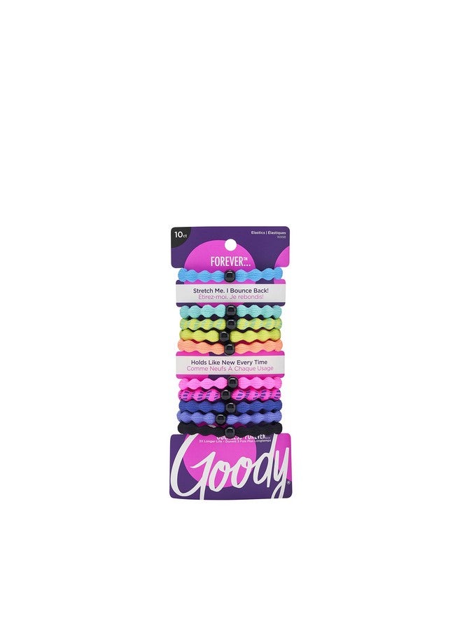 قودي  أربطة شعر جودي أوتشليس فوريفر - 10 قطع، ألوان نيون متنوعة، أشرطة مقاومة للتلف، أربطة شعر أقوى بثلاث مرات، شكل ثابت، 16 خصلة داخلية، إكسسوارات شعر للنساء والرجال، جميع أنواع الشعر