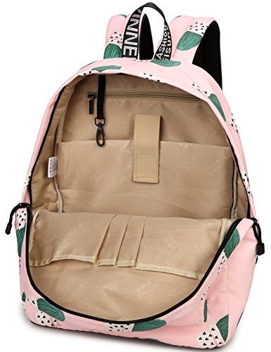mygreen School Bookbags for Girls, Cute Cactus Backpack College Bags Women Daypack Travel Bag (Pink) - Image 5