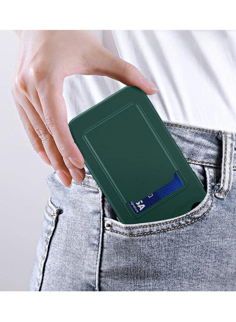Wtech Silicone TPU With Card Holder Case Cover For Honor X7b 4G 2023 Dark Green  - Image 5