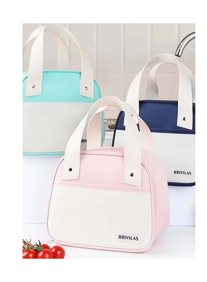 توشيونيكس حقيبة غداء معزولة - قماش أكسفورد مانع للتسرب مع قفل بسحاب عالي الجودة ومقبض جلدي - حقيبة حرارية صغيرة للوجبات الخفيفة والمكتب والمدرسة والأطفال - خيارات متعددة الألوان - مقاس 22 × 19 × 14 سم - سعة 6 لتر تقريبًا - Image 5