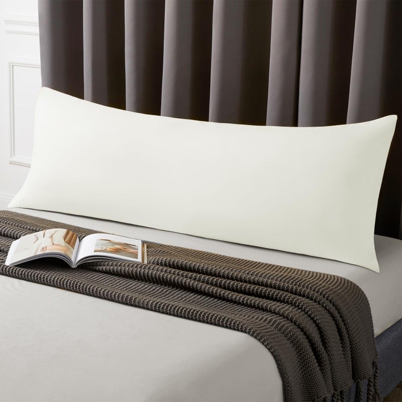 Milvowoc 2pcs وسادات جسم الألياف الدقيقة - 20 × 55 × 55 بوصة وضع سادة أبيض مجموعة وسادة غير قابلة للانزلاق مع امتصاص الرطوبة ومضاد للتجاعيد - Image 3