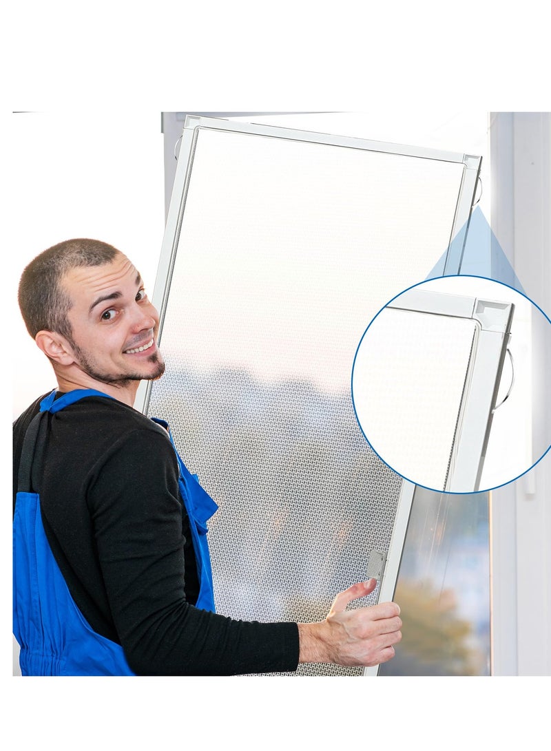 Excefore Corner Mount Flat Window Spring, 60 Pcs Corner Mount Flat Window Spring Stainless Steel Window Screen Clips, Holds Window Screens Into Sliding Aluminum Channels - Image 5