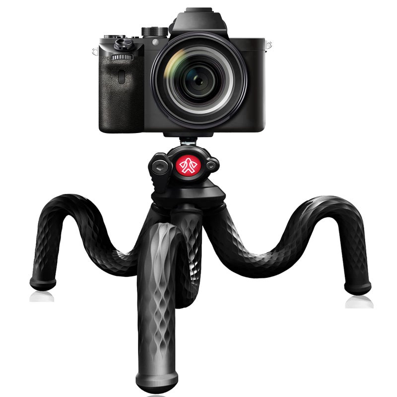 Goocong Tripod for iPhone, Goocong Flexible Tripod for Phone Camera with Cell Phone Mount for Samsung Google Smartphone, DSLR Camera - Image 1