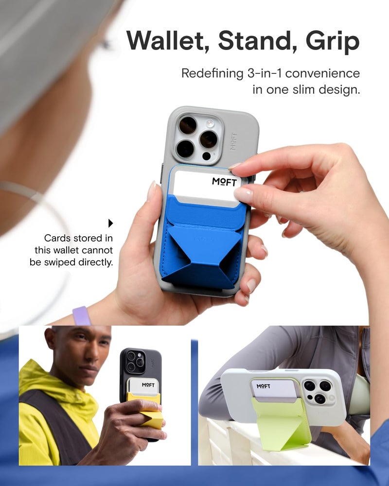 MOFT Magnetic Wallet Stand Compatible with iPhone 17/16/15/14/13/12 Series, Angle Adjustment & Magsafe Compatible MOVAS Phone Stand,Sunrise - Image 3