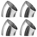 Acrux7 4 Pack 25 Inch 45 Degree Exhaust Elbow Pipe 304 Stainless Steel Mandrel Bend Elbow Thickness 15 mm for Car Modified Exhaust Stair Handrail Exhaust System - Image 2
