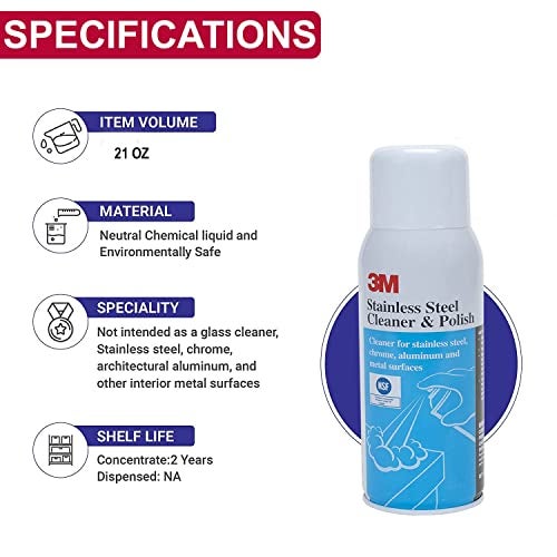 3M Stainless Steel Cleaner and Polish, 21 oz Aerosol - Image 3