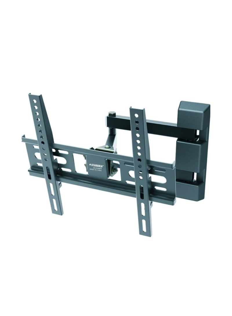 ستارجولد حامل تلفزيون STARGOLD دوار كامل الحركة على الحائط لتوفير مساحة للتلفزيون 23-55 بوصة LED LCD مسطحة ومنحنية لغرفة المعيشة وصالة اللوبي والمطاعم Max Vesa 600x400 mm SG-839MTB - أسود - Image 1
