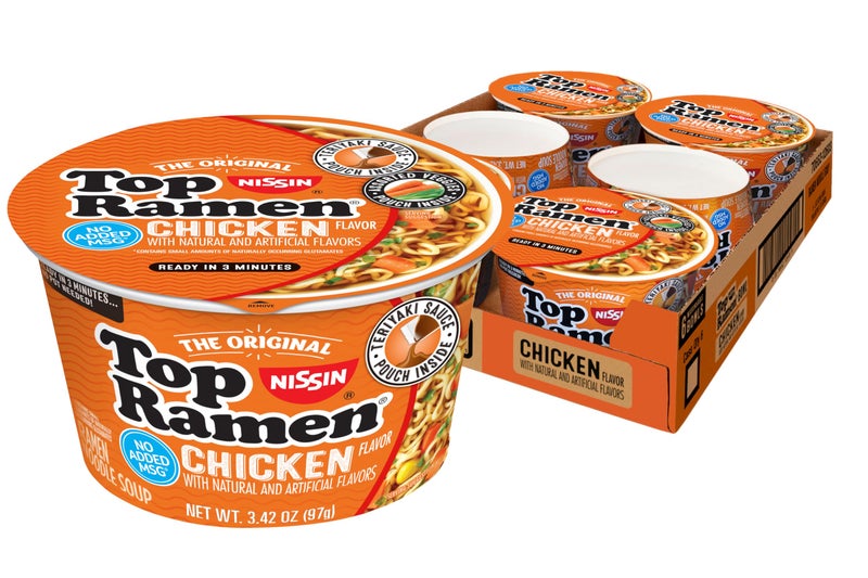 Nissin Top Ramen Bowl Ramen Noodle Soup Chicken 342 Ounce Pack of 6 - Image 3