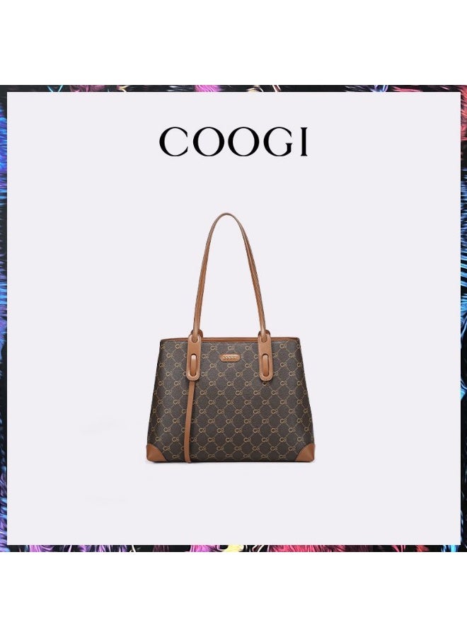 COOGI women's handbag - versatile tote bag with retro style, suitable for daily use, new model, large capacity, fashionable crossbody bag - Image 1
