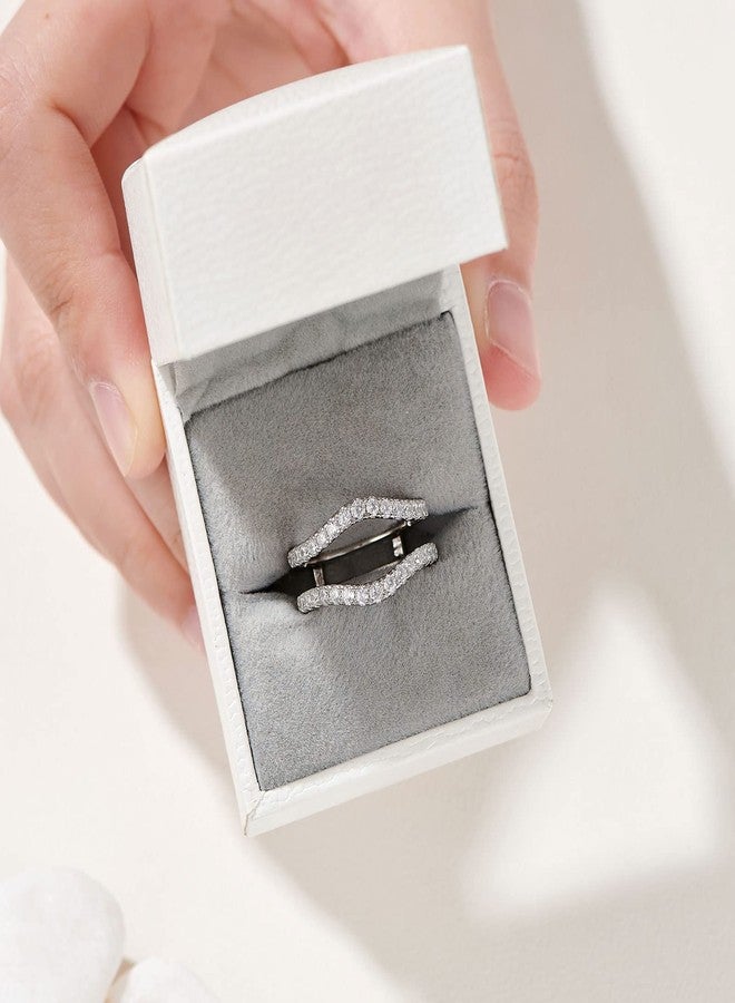 Newshe Jewellery Moissanite Wedding Band for Women Ring Enhancer for Engagement Rings 925 Sterling Silver Rings Size 9.5 - Image 5