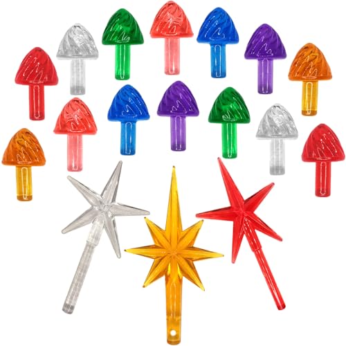 KonohaELF Replacement Lights Bulbs for Ceramic Christmas Tree Ornaments,Ice Cream Shape Light up Medium Twist Pegs Accessories for Ceramic Craft Project - Image 1