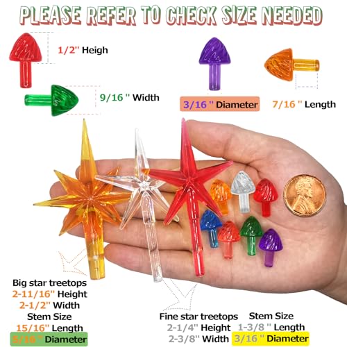 KonohaELF Replacement Lights Bulbs for Ceramic Christmas Tree Ornaments,Ice Cream Shape Light up Medium Twist Pegs Accessories for Ceramic Craft Project - Image 3