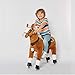UFREE Riding Horse Horse Riding Toy Mechanical Horse Plush Animal White Mane and Tail Age 36 - Image 2