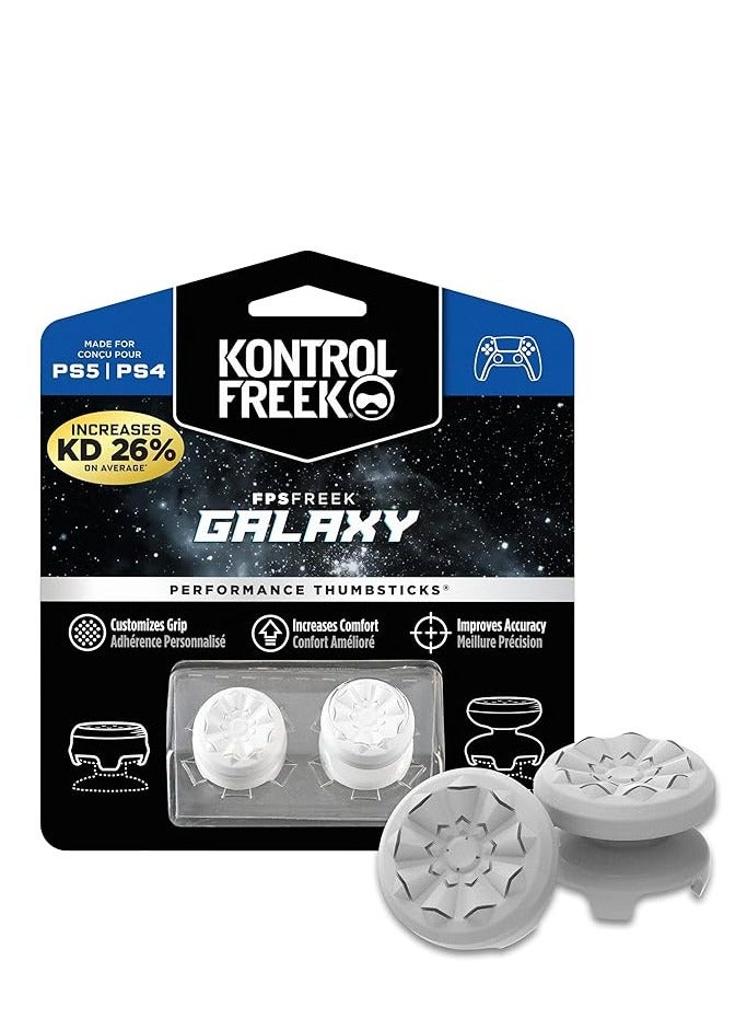 كنترول فريك مجموعة من قطعتين من قبضة الإبهام FPS Freek Galaxy White لوحدات التحكم PS4/PS5 - Image 1