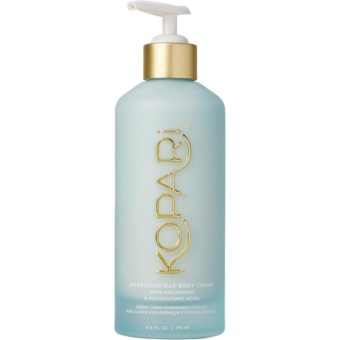 Kopari Hydrating Silk Body Cream with Hyaluronic & Polyglutamic Acids  Long Lasting Moisturizer for Dry Skin, Lightweight & Silky Texture, Sweet Coconut Milk Scent, 6.7 fl oz - Image 1