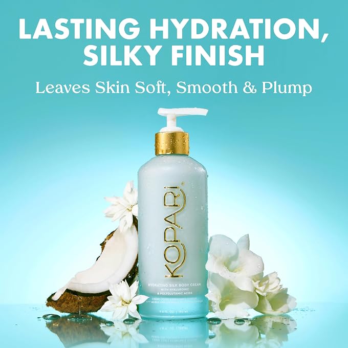 Kopari Hydrating Silk Body Cream with Hyaluronic & Polyglutamic Acids  Long Lasting Moisturizer for Dry Skin, Lightweight & Silky Texture, Sweet Coconut Milk Scent, 6.7 fl oz - Image 2