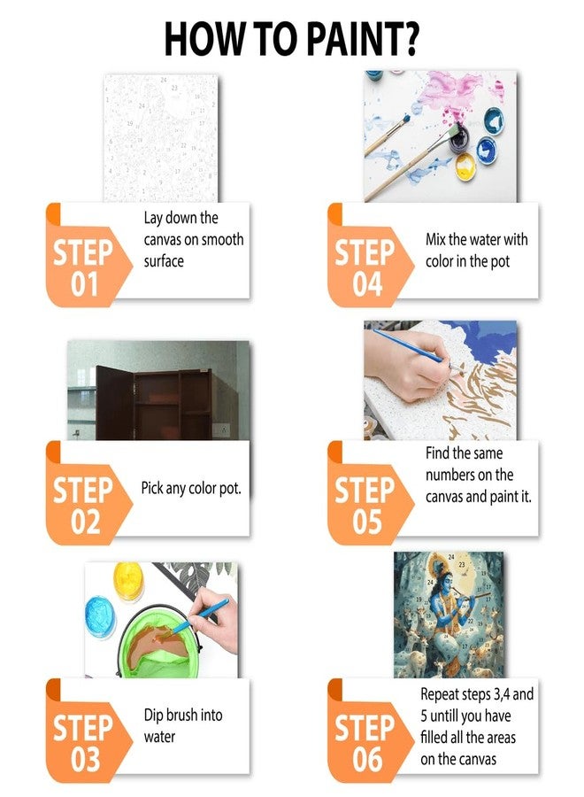 Paint Waint Paintwaint Paint by Number Kit for Adults and Kids - Summer Edition 25.4 X 30.48 cm | Paint by Number Small Kit for Kids and Adults (Canvas Board, PW10) - Image 4