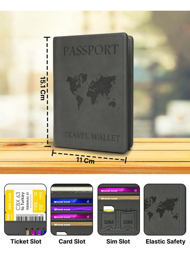 FEDUS FEDUS Faux Leather Premium Passport Holder For Men And Women Passport Cover Case Wallet With Credit/Debit Card, Id Card, Rfid Protected Travel Document Accessories Organiser.  - Image 2