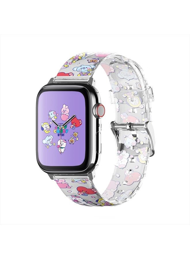 Elago BT21 Band Compatible with Apple Watch Band 38mm 40mm 41mm compatible with iWatch Series 8/SE2/7/6/SE/5/4/3/2/1, Soft Protective Strap [Official Merchandise](7 FLAVORS) - Image 1