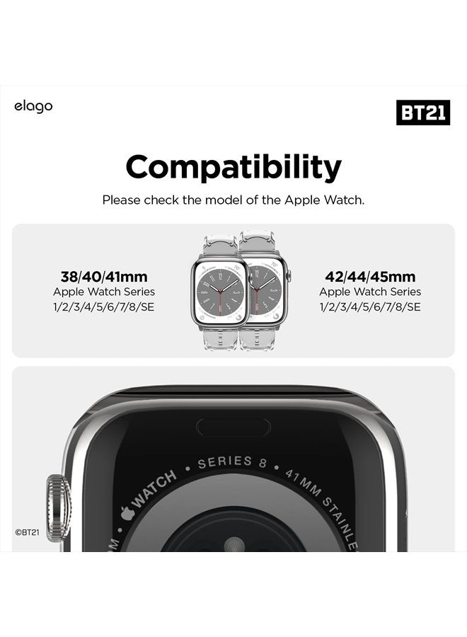 Elago BT21 Band Compatible with Apple Watch Band 38mm 40mm 41mm compatible with iWatch Series 8/SE2/7/6/SE/5/4/3/2/1, Soft Protective Strap [Official Merchandise](7 FLAVORS) - Image 4