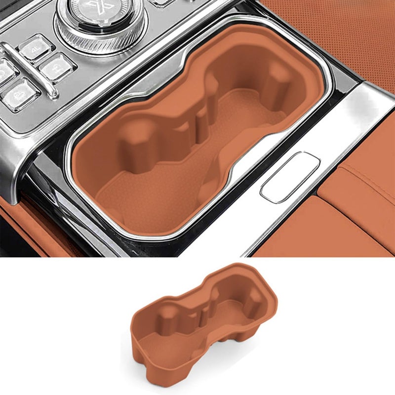 Center Console Cup Holder Compatible with Jetour G700 2025 2026 Interior Accessories, Premium Silicone Drink Holder Insert (Black) - Image 1