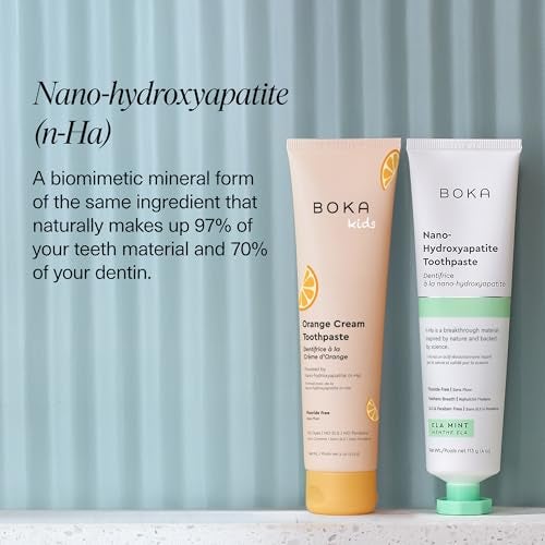 Boka Fluoride Free Toothpaste Nano Hydroxyapatite Toothpaste - Ela Mint, Orange Cream Flavor, 4 oz 2Pk US Manufactured - Image 5