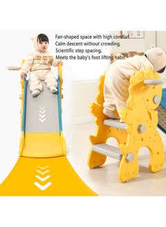 Beauenty Indoor Home Toddler Plastic Baby Slide and Basketball Hoop  - Image 2