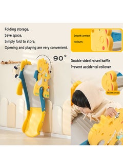 Beauenty Indoor Home Toddler Plastic Baby Slide and Basketball Hoop  - Image 3