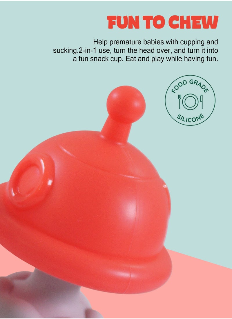 BAYBEE - Silicone Teether For Baby, BPA Free 100% Food Grade With Storage Box Easy To Grasp Chew, 6 To 12 Months - Image 1