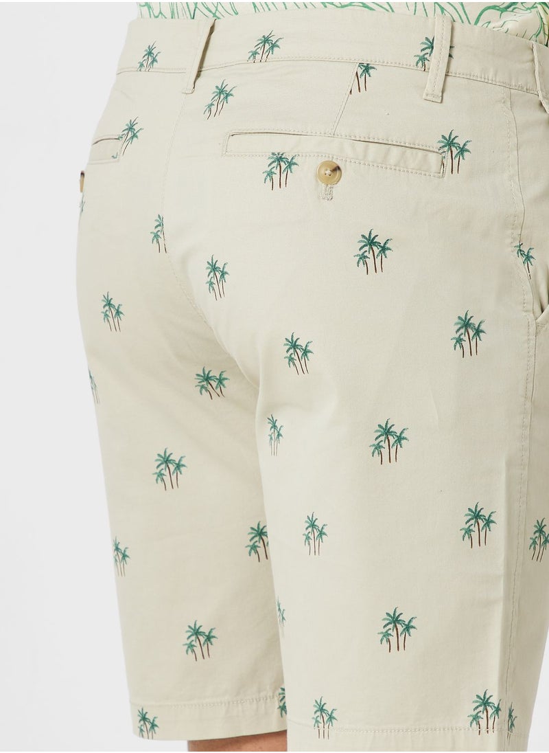 Mango Man Palm Tree Printed Shorts  - Image 5